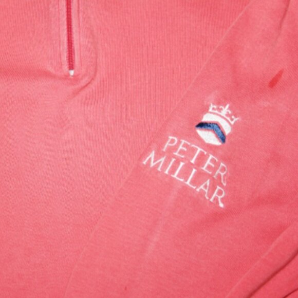 Rare Peter Millar Tour Design Pima Cotton 1/4 Zip Pullover Millar Crown Logo XL - Picture 6 of 10